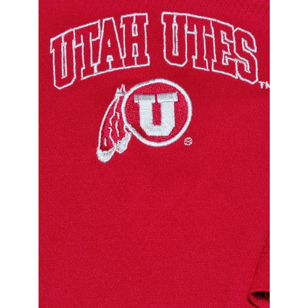 Knights Apparel Polo Shirt Men's 2XL Red Embroidere Utah Utes NCAA Logo Collared